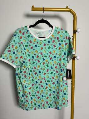 TomboyX Beary Sweet Short Sleeve Signature Soft Cotton-Blend Jersey Ringer Tee